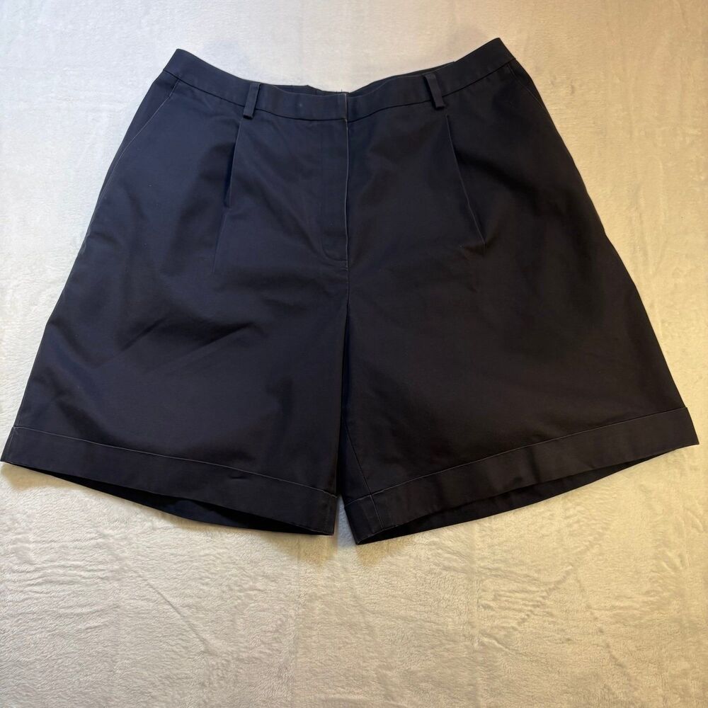 Brooks Brothers Advantage Chino Shorts Womens Size 14 Black Tailored Dress Short
